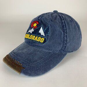 Colorado State Flag Navy Blue Mountain States Specialties Relaxed Fit Hat